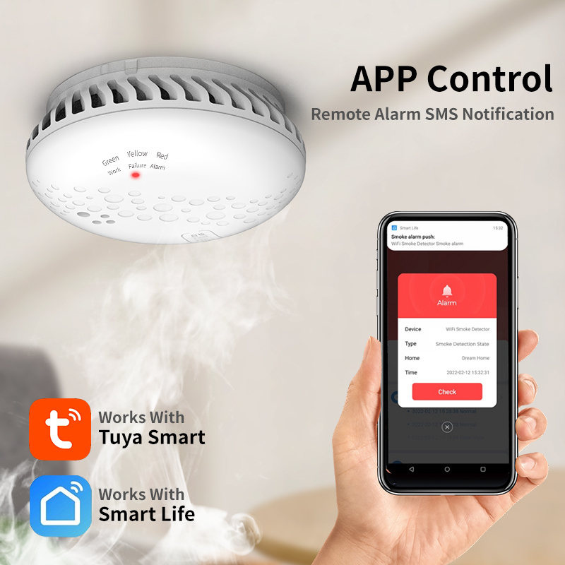 UL Smoke Detector Fire Smoke Tuya Detector Alarm Wifi Smoke Alarm with Factory Price